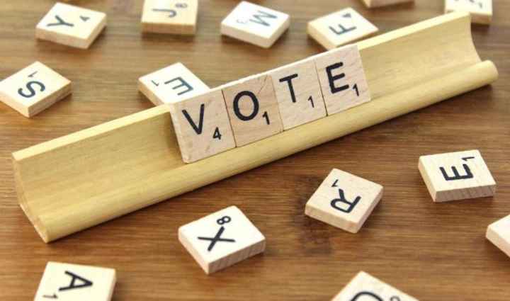 Scrabble tiles that read &quot;Vote&quot;