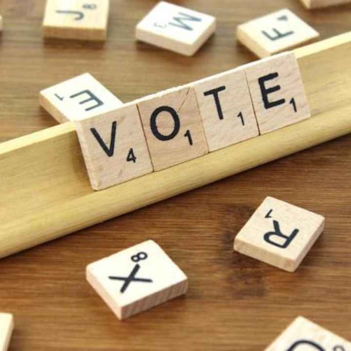 Scrabble tiles that read &quot;Vote&quot;